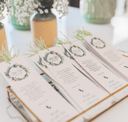 Floral and modern wedding invitations